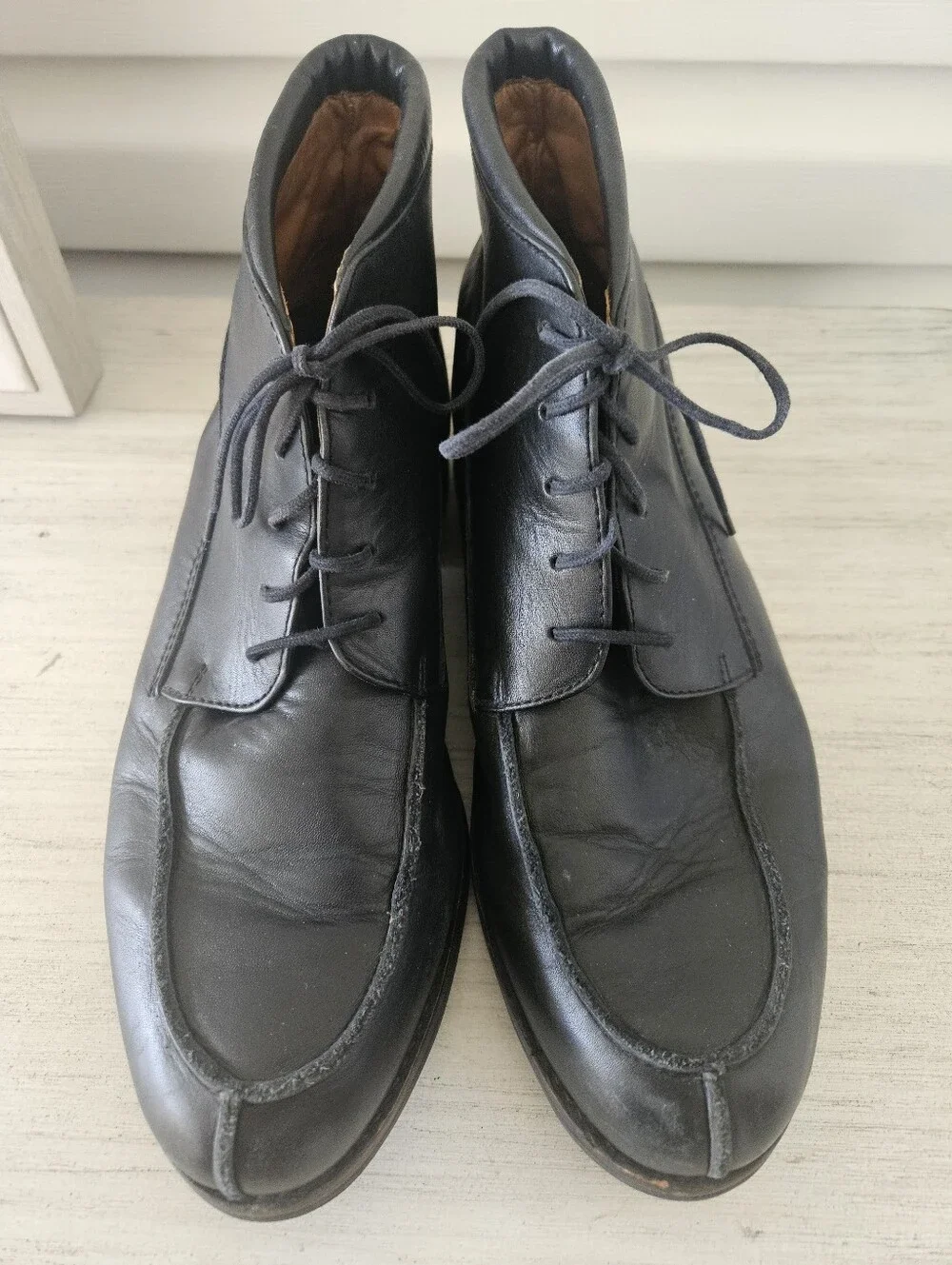 Cole Haan Men's SZ 12 Black Ankle Boot Lug Sole Formal Chukka Profile